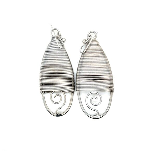 Swirl Wire Earrings - Picture 1 of 4